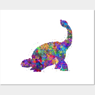 Ankylosaurus dinosaur watercolor Posters and Art